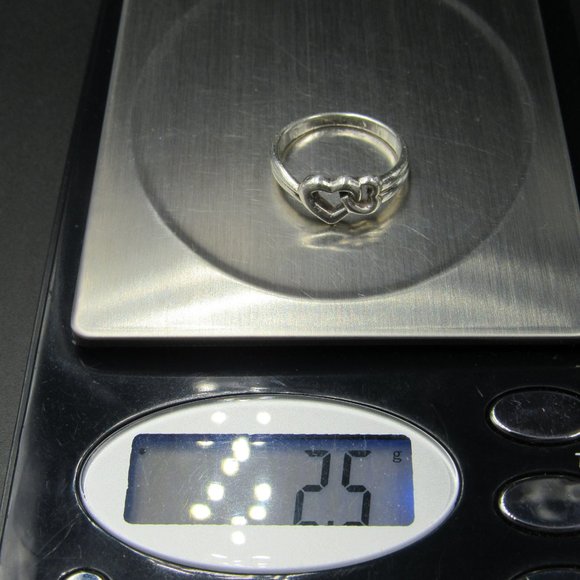 Size 5.75 Sterling Silver Interlocked Hearts Band - Picture 6 of 6